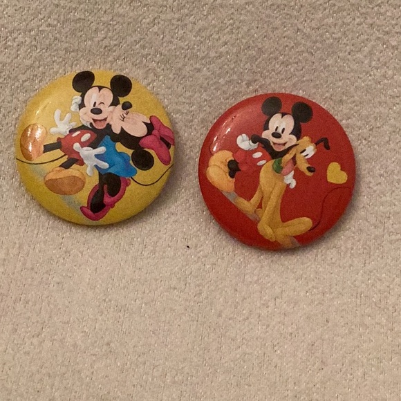 Disney Parks Mickey Mouse Trading Pin Pirate Earrings & Buttons Set of 5 - Picture 5 of 10